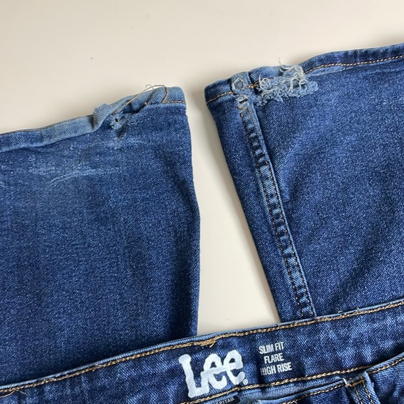 Lee Slim Fit Flare High Rise Medium-Dark Wash Jeans- 14 Long - Picture 5 of 11